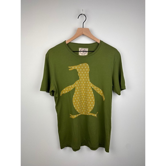 Original Penguin Other - Original Penguin Men's Olive Green Penguin Graphic Print Crew Neck T-Shirt